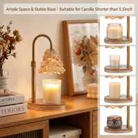 Lampe chauffe-bougie sans flamme personnalisée pour sapin de Noël, décoration de vacances, vente en gros directe usine