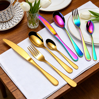 Ensemble de couverts en acier inoxydable mat haut de gamme, comprenant couteau, cuillère et fourchette, idéal pour la maison, le thé, les mariages, les restaurants - Vente en gros