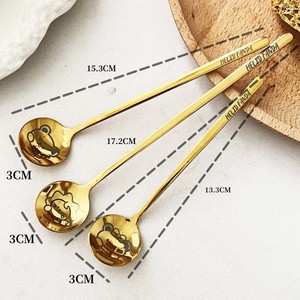 Encantadora mini cuchara de acero inoxidable 304 logotipo personalizado té miel miniatura agitación oro café postre cuchara - Product Image 3