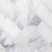 Marmo naturale del mosaico del pavimento delle mattonelle del backsplash del mosaico di marmo Bianco della spina di pesce di Bianco sinotruk