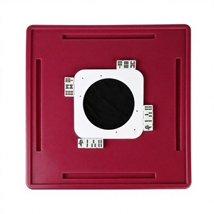 Mini jeu de Mahjong moderne non motorisé en boîte, léger (2,8 kg), portable, rose, pour le camping en plein air et les voyages, idéal pour les fêtes de famille - Product Image 1