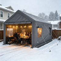 Abri de voiture moderne multifonctionnel à structure composite, imperméable et résistant aux UV, pour garage et camping