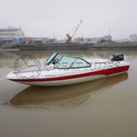 Bateau de pêche 6 places Mini bateau en fibre de verre populaire 4.7m/15.4ft Yacht avec moteur hors-bord en option