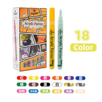 Flysea 0.7mm Animation Marker 12 couleurs Nail Acrylique Painter Set pour Graffiti Peinture et Dessin Stylo Coloriage