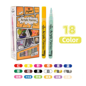 <span class=keywords><strong>FLYSEA</strong></span> 0.7มม. ชุดปากกาอะคริลิค12สีสำหรับระบายสีกราฟฟิตีและปากกาวาดภาพระบายสี - Product Image 6