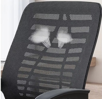 Chaise de bureau ergonomique moderne en tissu maillé, nouveau design pivotant, pour ordinateur, travailleurs, plastique, fer, réglable, chaise de bureau à domicile