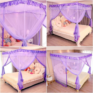 มุ้งครอบเตียงแบบพับได้ พร้อมโครงเหล็กเดี่ยวแบบขายส่ง RTS รุ่นใหม่ ผ้ามุ้งกันยุงแบบหนาแน่นพิเศษ - Product Image 3