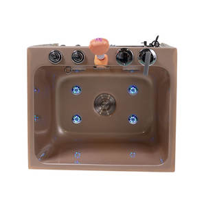 Moderno nuevo diseño de fábrica al por mayor independiente bañera de aseo para perros Pet Spa Whirlpool acrílico masaje bañera para mascotas - Product Image 5