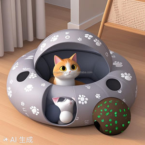 मजेदार संवादात्मक पालतू बिल्ली नाटक सुरंग हटाने योग्य प्लश कुशन के साथ सुरंग - Product Image 3