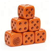 Dés de Mahjong en résine personnalisés avec logo, coins arrondis, points colorés, jeu de dés D6 pour jeux de société et casino