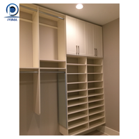 Armoire de chambre sur mesure Optima, dressing moderne en forme de U, penderie en bois MDF