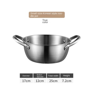 Pentola di cottura in acciaio inossidabile addensata all'ingrosso doppio orecchio Design stufa a <span class=keywords><strong>induzione</strong></span> compatibile per uso domestico-pentola di agnello coreano - Product Image 6