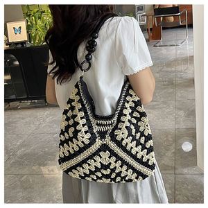 Sacs de plage pour voyages en plein air, sacs fourre-tout en corde de coton faits à la main, sac à main pour femme - Product Image 4
