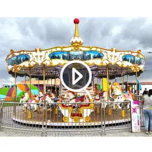 Luxury Large Carrusel Kiddie Carrousel Amusement Park Rides Kids Horse Merry Go Round Carousel For Sale