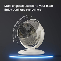 Ventilateur de bureau portable mini 1800 mAh rechargeable par USB, silencieux, électrique, pour chambre, maison, bureau