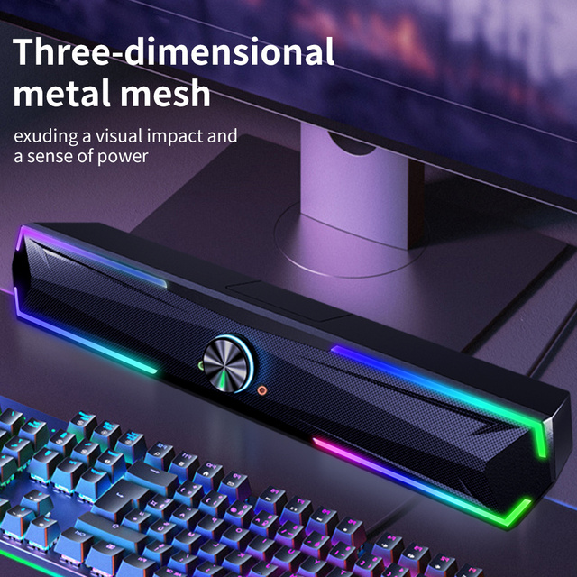 Support CKD SKD Blue Tooth RGB Light PC Gaming Speaker Sound Bar Wireless Computer Soundbar Gaming Speaker