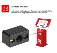 Mini-scanner 2D fixe USB CMOS pour codes QR et codes-barres, compatible multi-OS, 200 scannages/secondes, en stock (OEM/ODM)