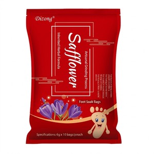 Natürlicher Kräuter-Fußbadbeutel mit Saflor, Beifuß und Ingwer, 10 Packungen Botanisches Fußbadpulver für Entspannung und Wellness, Großhandel - Product Image 6