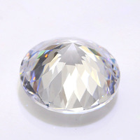 Zircone cubique synthétique blanche de 10 mm, taille brillant ronde, 100 facettes, pierres précieuses en vrac