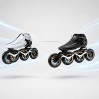 Chaussures de roller unisexes de qualité professionnelle, légères, à 4 roues, semelle en carbone rigide, ABEC-11, pour la course de vitesse