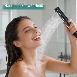 Handheld <b>Shower</b> Head Dual Spray Modes One Button Switch Water Saving High Pressure Bathroom <b>Hand</b> <b>Shower</b> - Product Image 4