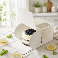 Boîtes à gâteaux personnalisées avec logo, style tiroir, plateau coulissant et ruban, en papier kraft écologique pour mariages et anniversaires