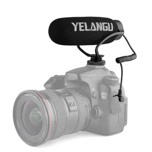 YELANGU-Micrófono de escopeta de vídeo, Cable de Audio de 3,5mm para videocámara DSLR y DV, MIC08