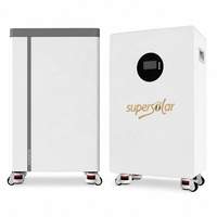 Système de stockage d'énergie domestique mural Super Solar 5 kWh, batterie LiFePO4 51,2 V, alimentation de secours solaire hybride, protection IP55