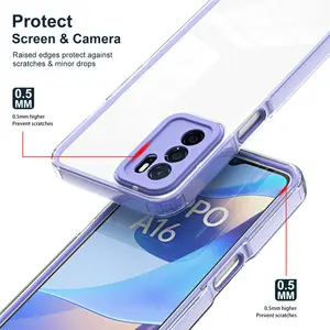 Clear 3 In 1 Bumper Schokbestendig Hoesje Voor Oppo A17 A78 4G A 16S A36 A76 A96 A57 4G A77 Reno 7 8 Realme C55 C53 C35 9i 10 Cover