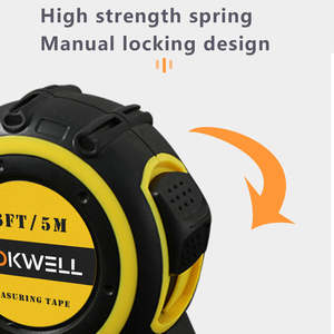 Ruban métallique noir orange avec logo personnalisé Outils en acier de taille cible métrique impériale MM Pinces à ruban métallique orange noir - Product Image 2