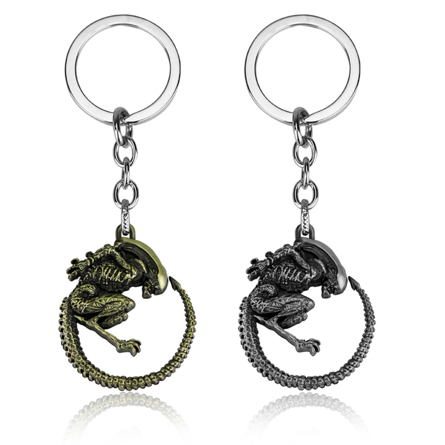 Movie Aliens Predator AVP Pendant Keyring Accessories Key Chains for Fans Gift Men Cool Jewelry