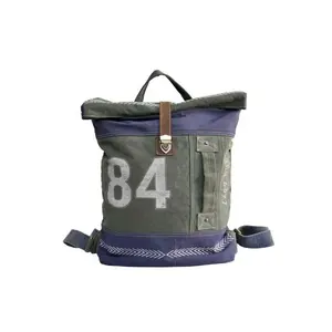 Beautiful Custom High Quality Olive Green Vintage Teenage Unisex Canvas School Backpack With Custom Logo