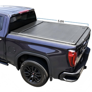 Accesorios para Camionetas, Cubierta Retráctil Automática Eléctrica Telescópica de Aluminio para Plataforma de Camioneta GMC <span class=keywords><strong>Sierra</strong></span> 5.8 pies, Negra, Sin Perforación - Product Image 4