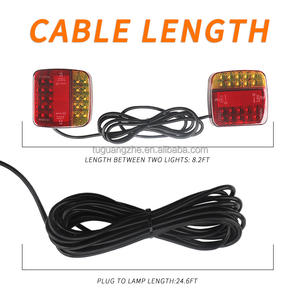 TGZ Filaire Magnétique Led <span class=keywords><strong>Remorque</strong></span> Combinaison Feu Arrière Voiture 12 24 Volt Led <span class=keywords><strong>Remorque</strong></span> Rails Latéraux Lumières American Standard - Product Image 5