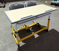 Ensemble de bureau et chaise réglables personnalisables de bonne qualité pour l'école, bureaux et chaises d'école, chaise et table doubles pour étudiants
