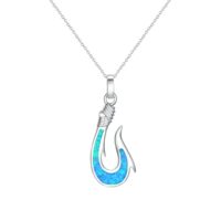 Bijoux hawaïens Makau Maui's Hook Hawaii Surfer protection Amulette Opale Pendentif Collier Bijoux de plage