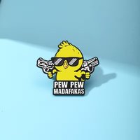 Pin Lencana Logam Hewan Kartun dengan Slogan Keren