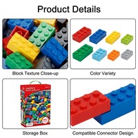 1000 Piezas de Bloques de Construcción para Niños, Juego de Ladrillos Clásicos, Compatibles con Plástico ABS, Juguetes de Construcción Educativos Creativos para Hacer Manualidades, Regalo
