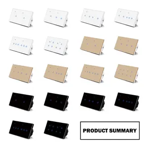 Xuguang-Panel de Control táctil Led de 2/3/4/5/6/ 8 entradas, con Wifi, Smart Alexa y Google Home