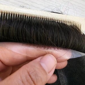Prótesis Capilar Australiana <span class=keywords><strong>Mirage</strong></span> con Base de Encaje Francés Auténtico, Color Negro y Línea de Cabello Natural - Product Image 4