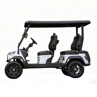 Voiture de golf électrique pratique et de haute qualité à 4 places, 48V/60V/72V, équipée de sièges pliables