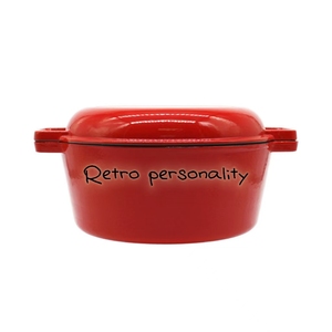 Ensemble de Cuisson Multifonctionnel 5 Pintes <span class=keywords><strong>en</strong></span> <span class=keywords><strong>Fonte</strong></span> Émaillée Antiadhésive <span class=keywords><strong>Personnalisable</strong></span>, <span class=keywords><strong>Cocotte</strong></span> et Poêle <span class=keywords><strong>en</strong></span> Métal, Bleu/Rouge - Product Image 1
