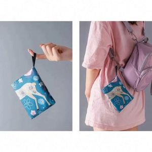 <b>Large</b> Capacity 210D Oxford Cloth Reusable Floral <b>Storage</b> Shopping <b>Bags</b> Heavy Duty Washable Superet Foldable Grocery Tote <b>Bag</b> - Product Image 5