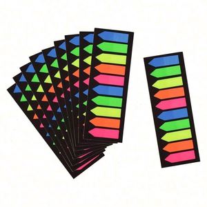 200 Sheet Self-Adhesive PET Material Page Markers Colored Tabs with Arrow Index for Books Notebooks <b>Sticky</b> Flags 1 Pcs Pack - Product Image 2