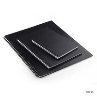 Cahiers de papier en pierre noire spirale personnalisables au format A4