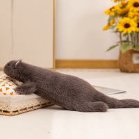Peluche longue et moelleuse en fausse fourrure, modèle hamster ou furet, poupée plate, OEM ODM, fabricant en gros sur mesure