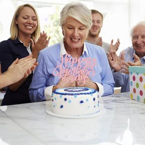 1 Paquete de Adornos para Pastel del Día de la Madre, Adorno de Corazón Brillante con la Frase 'Mejor Mamá del Mundo', Decoración para Pastel de <span class=keywords><strong>Cumpleaños</strong></span> para Mamá - Product Image 4