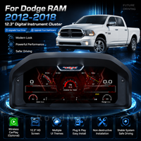 Compteur de vitesse numérique LCD 12,3 pouces RoadNavi pour Dodge Ram 2012-2018, mise à niveau de tableau de bord avec Carplay