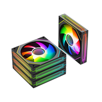 Échantillon 0.1 Nouveau Design PC Fan 12v Argb Gaming Computer Case Cooler 120mm Plastic Rgb CPU Fan avec Mirror for Computer Case