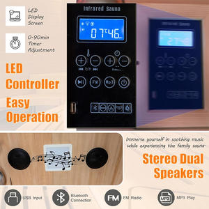 غرف ساونا خشبية بالأشعة تحت الحمراء البعيدة لشخص واحد مصنوعة من خشب الأرز الأحمر والتنوب بسعر المصنع للاستخدام المنزلي - Product Image 4